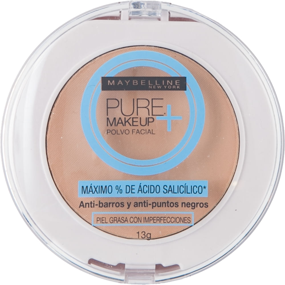 Polvo Compacto Maybelline Pure Makeup Plus x 13 g - getthelookar polvo maybelline rojo