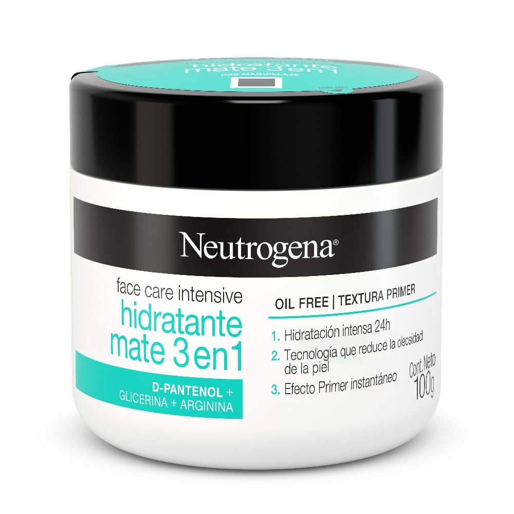 Crema Facial Neutrogena Hidratante Intesiva Mate 3 En 1 X 100 G Getthelookar 5996